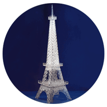 Lasergeschnittener Eiffelturm aus Acryl