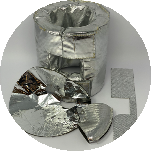 Aluminium coated fibre glass fabric for heat insulation