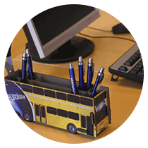 eurolaser event bus as pen box