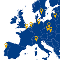 european map with competence centers