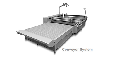 Lazer-kesim-sistemi 2XL-3200 konveyör sistemi ile birlikte
